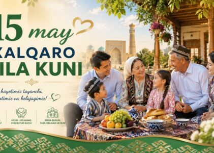 Бугун, 15 май – Халқаро оила куни