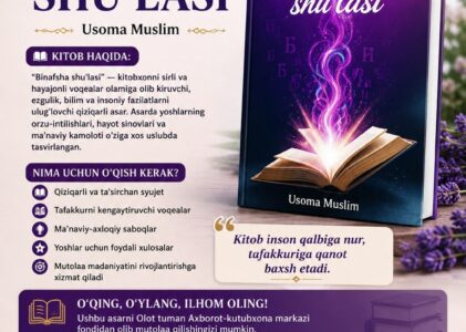 📚 Kitobsevarlar diqqatiga!