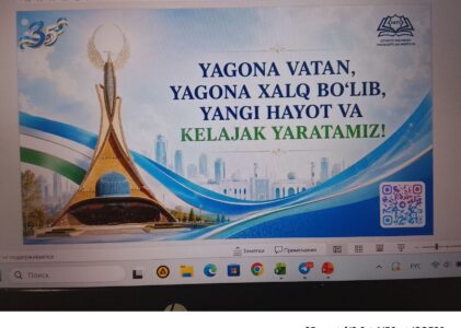 “Yagona vatan, yagona xalq boʻlib, yangi hayot va kelajak yaratamiz!”