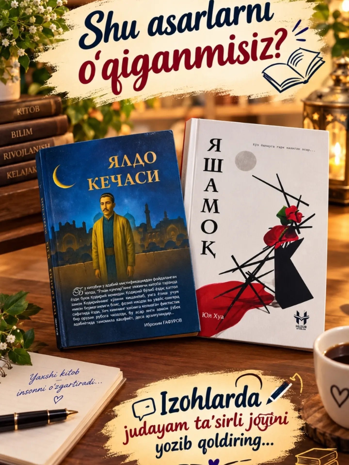 📚 YANGI KITOBLAR — YANGI TAASSUROTLAR!